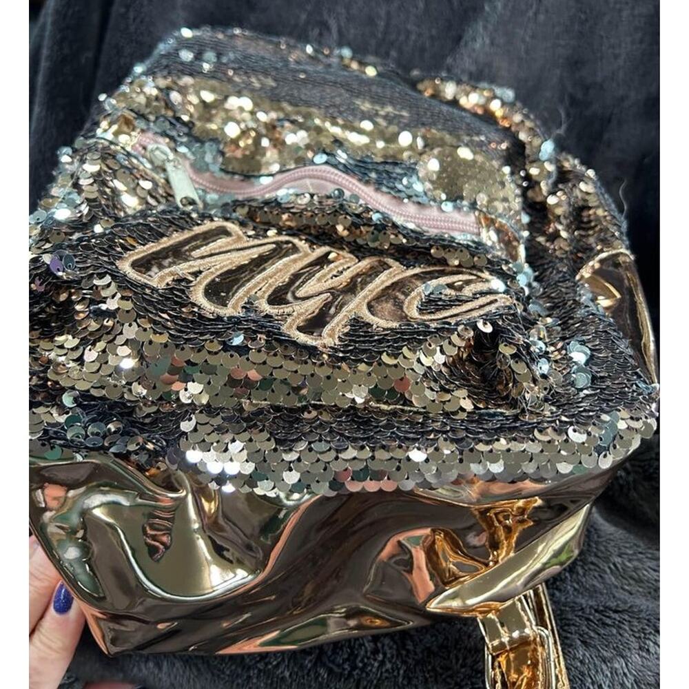 NYC Gold Sequin Backpack New With Tags